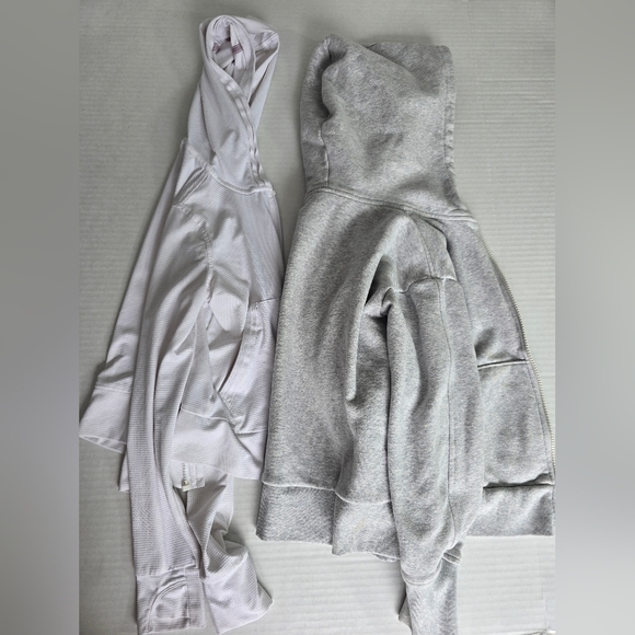 Athleta Other - Athleta Girls Bundle 2 Sets Of Hooded Sweatets Size 7 Girls Gray White